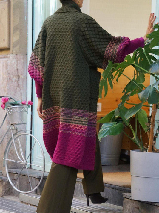 Modern Print Long Sleeve Cardigan