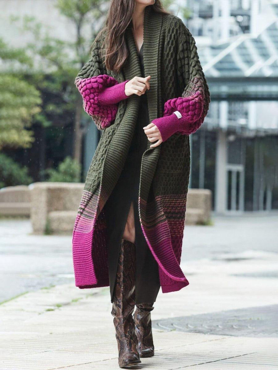 Modern Print Long Sleeve Cardigan