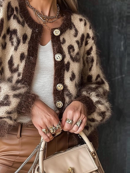 Wild Long Sleeve Leopard Cardigan