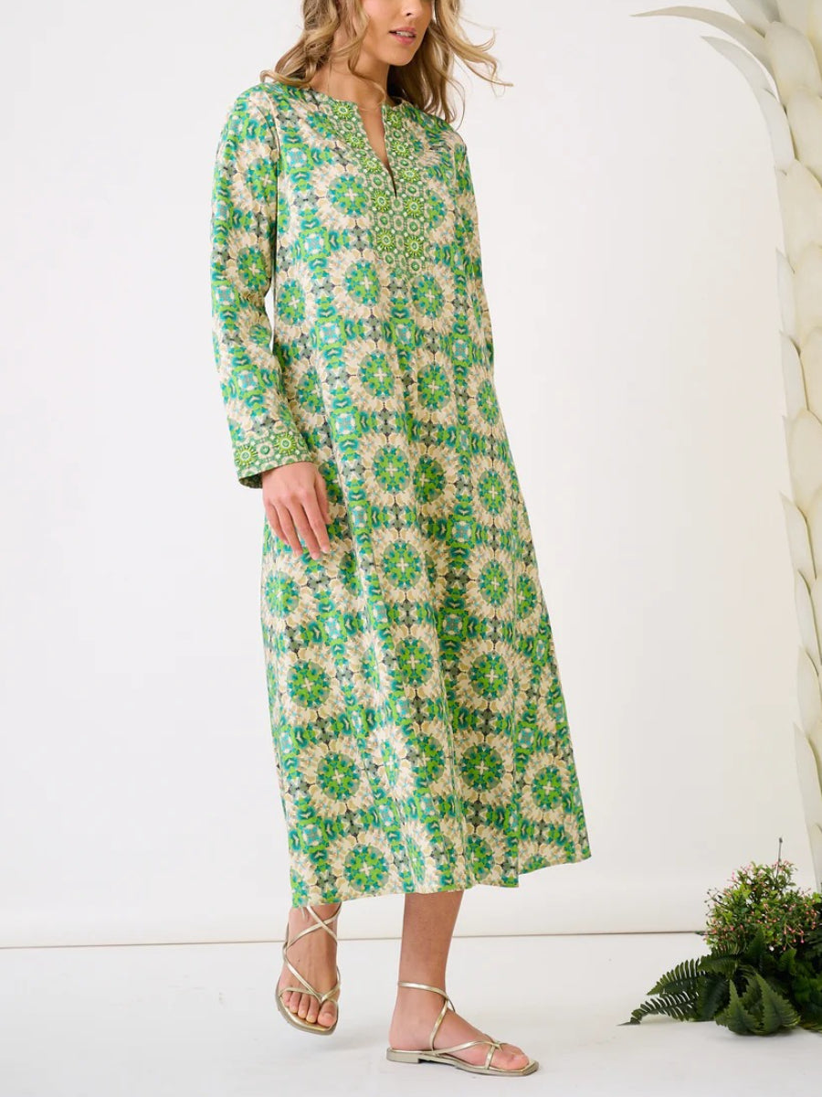 Turtleback Print Casual Loose Dress