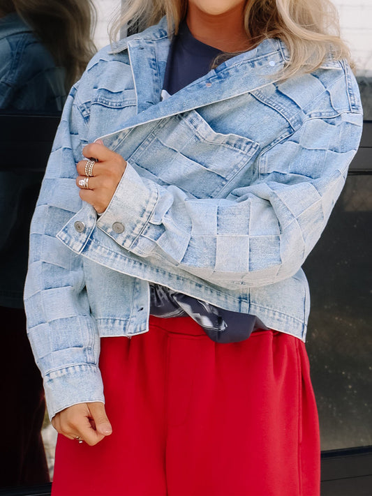 Denim Washed Long Sleeve Jacket