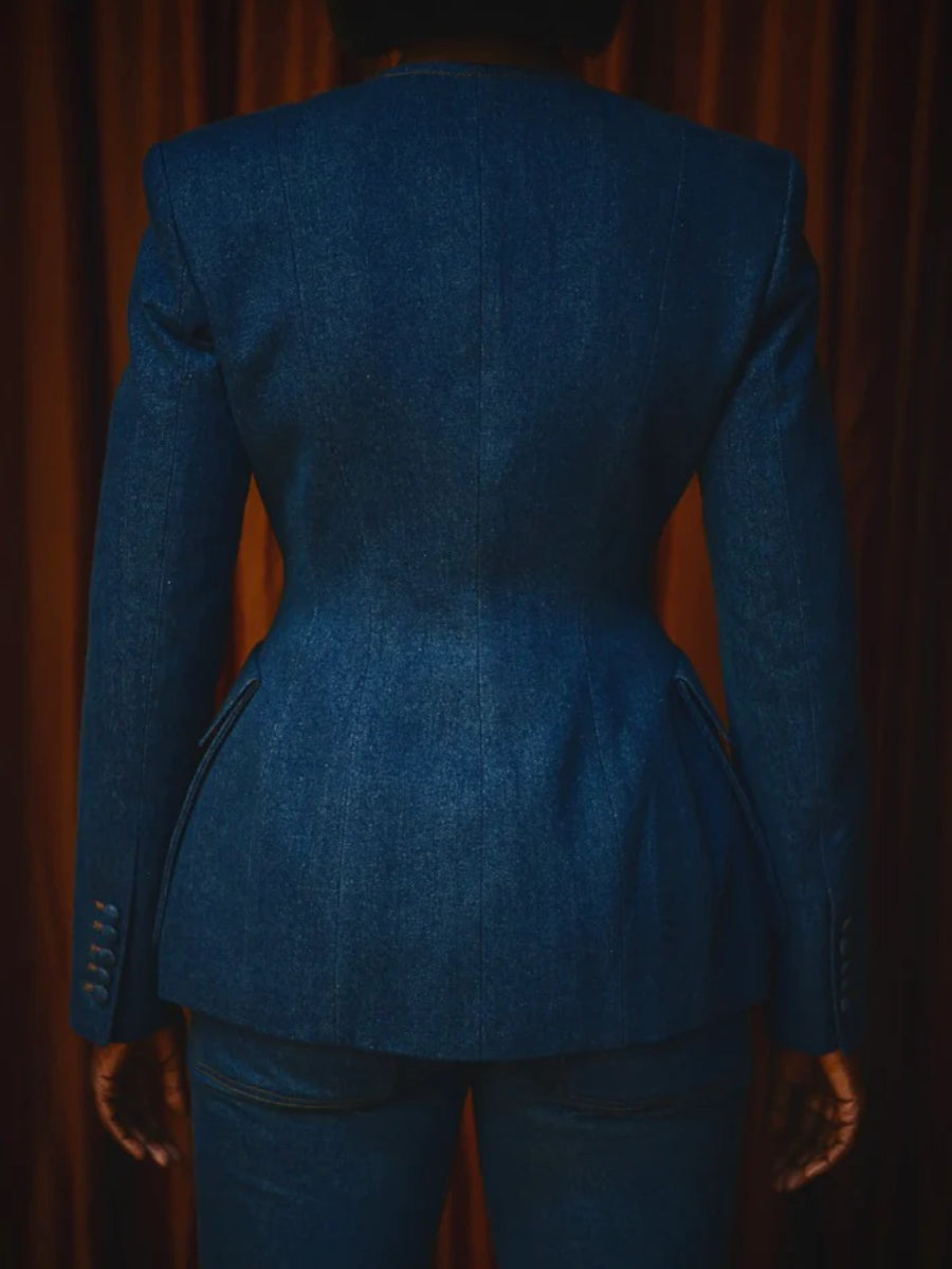 Tailored Confidence Denim Set