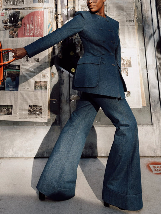 Tailored Confidence Denim Set