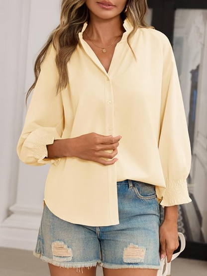 Smocked Sleeve Blouse