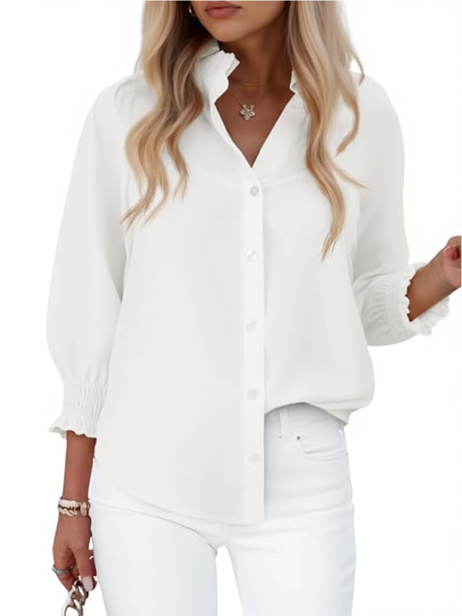 Smocked Sleeve Blouse