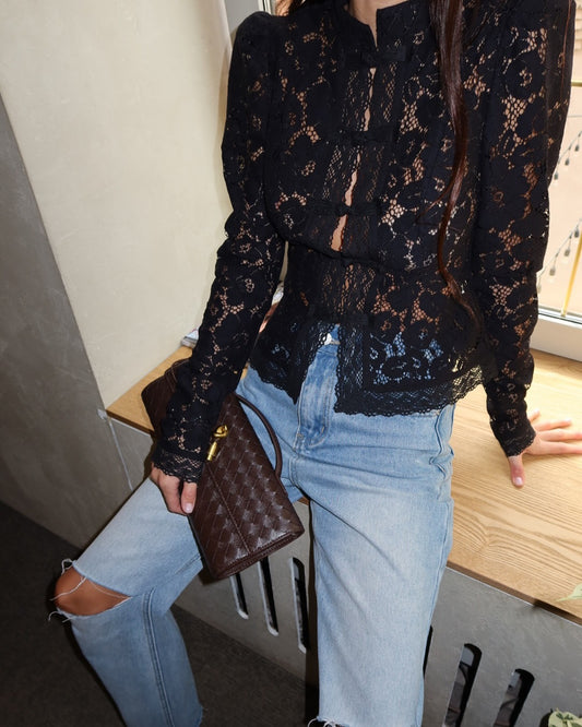 Chic Lace Blouse Jacket