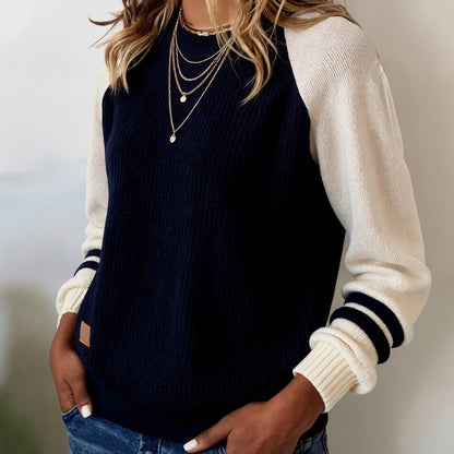 Comfy Striped Round Neck Sweater