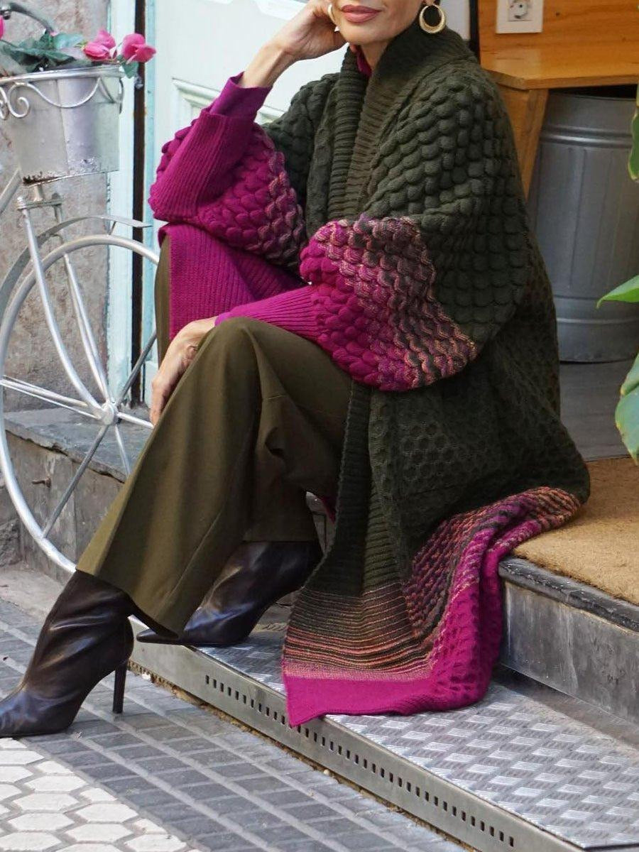 Modern Print Long Sleeve Cardigan