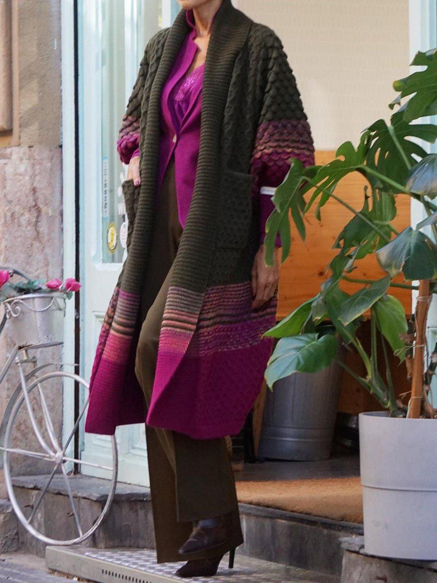 Modern Print Long Sleeve Cardigan