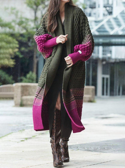 Modern Print Long Sleeve Cardigan