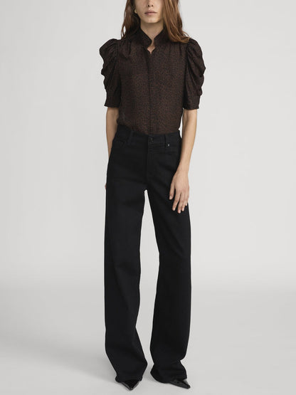 The Gillian  Black Shirt Top