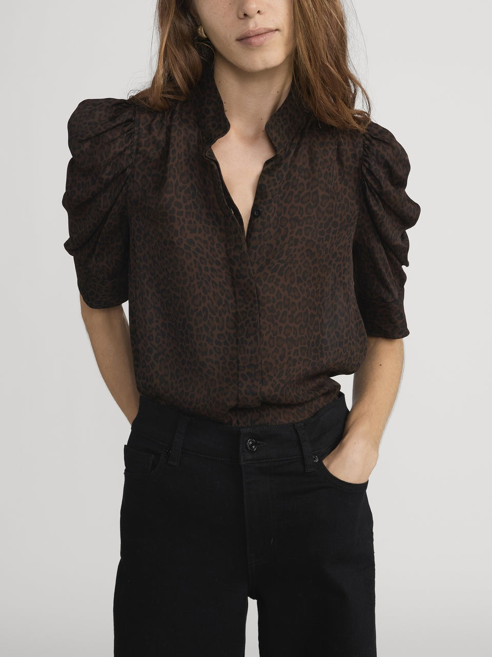 The Gillian  Black Shirt Top