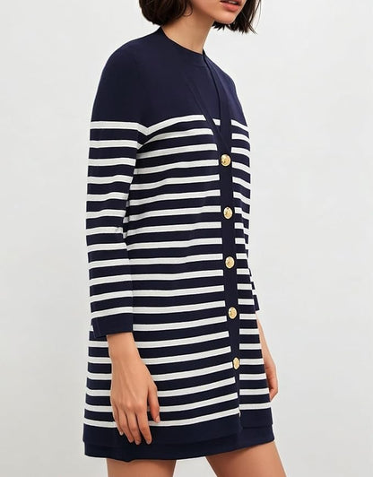 Women's Open Front Cardigan Sweaters Fashion Button Down 3/4 Sleeve Plaid Sweaters Lightweight Outwear Coats