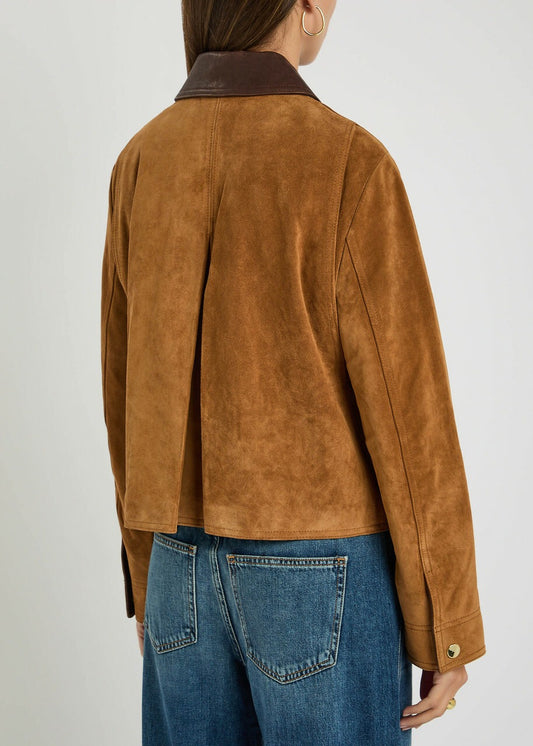 Brown suede field jacket