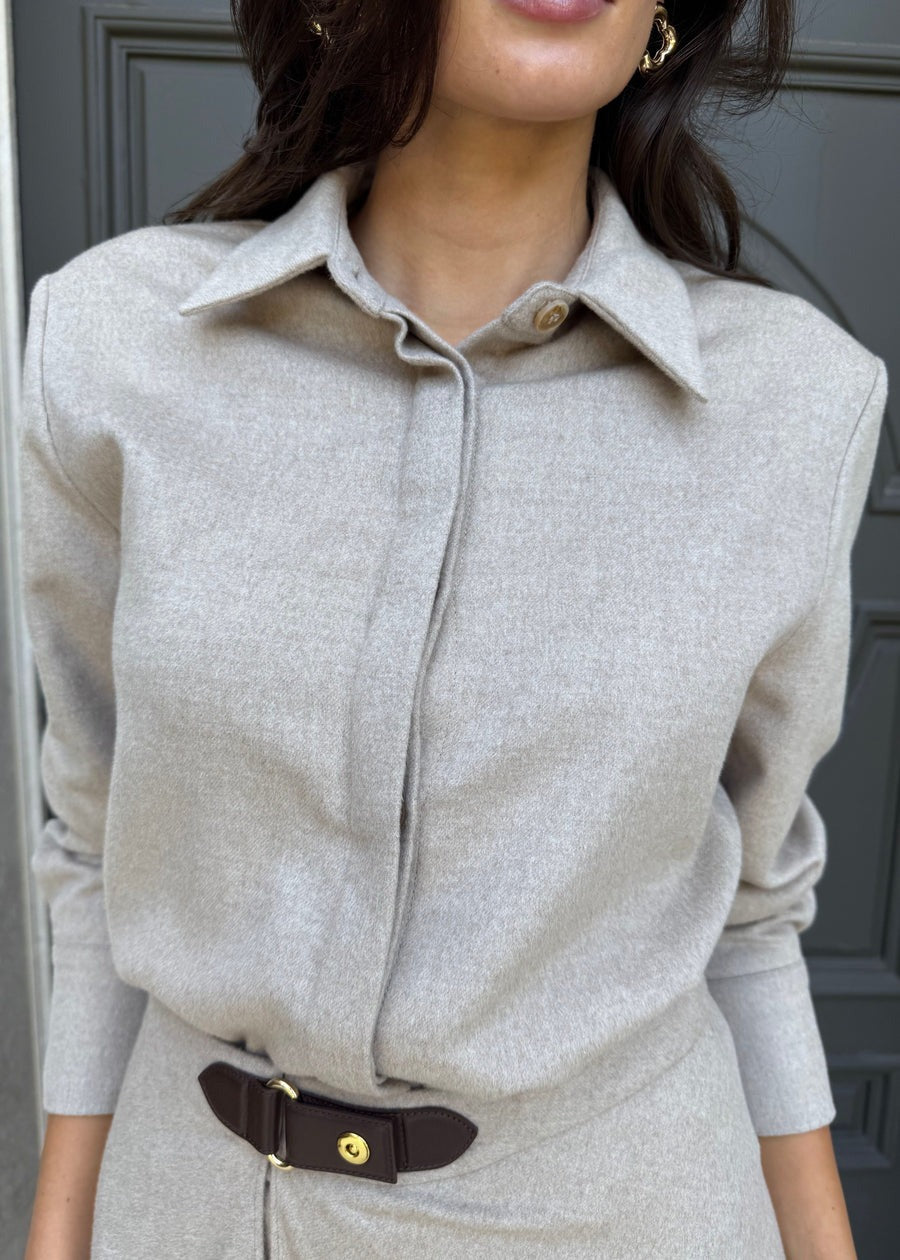 Soft Button Down Long Sleeve Set