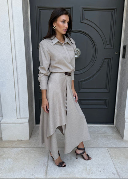 Soft Button Down Long Sleeve Set