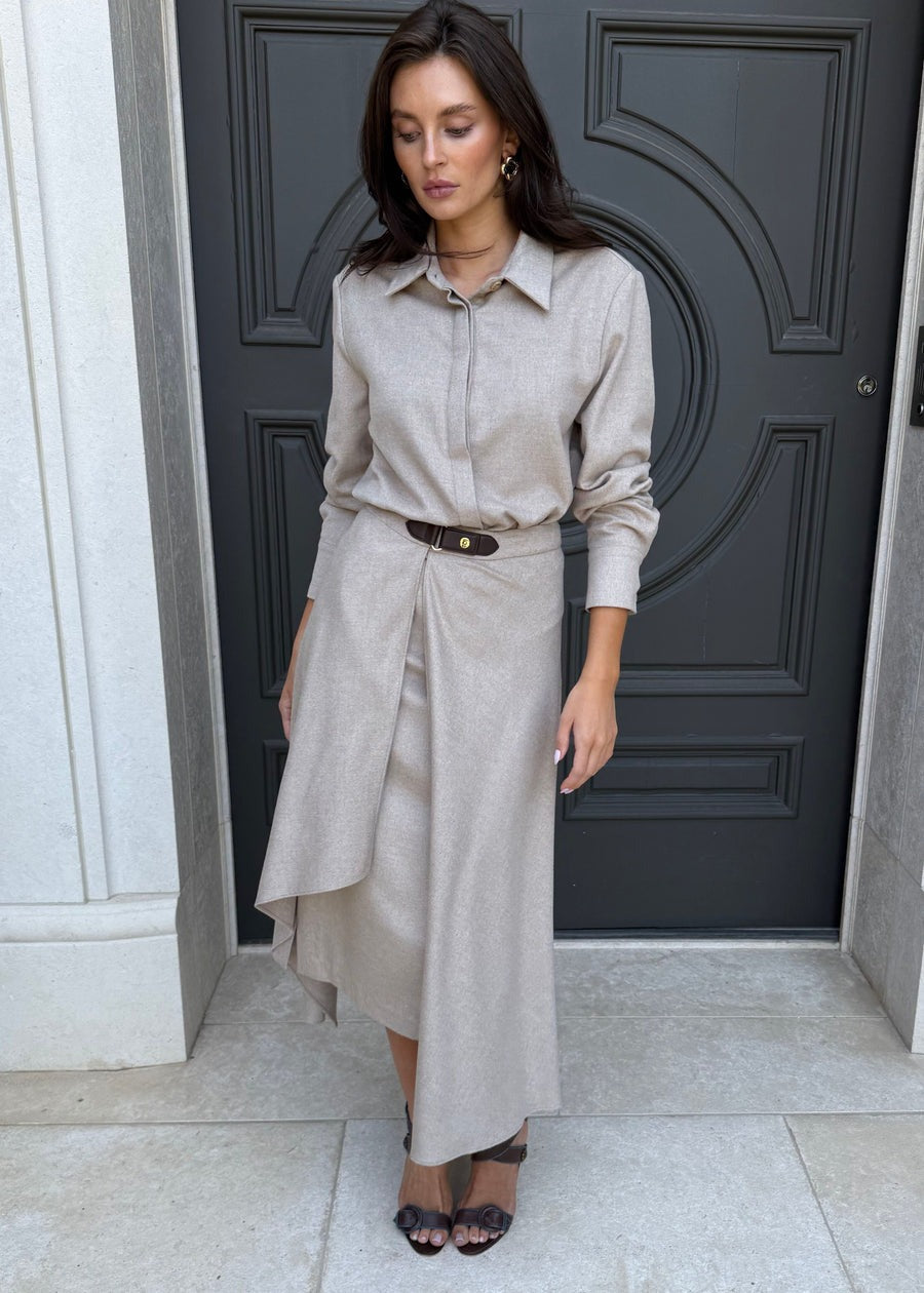 Soft Button Down Long Sleeve Set