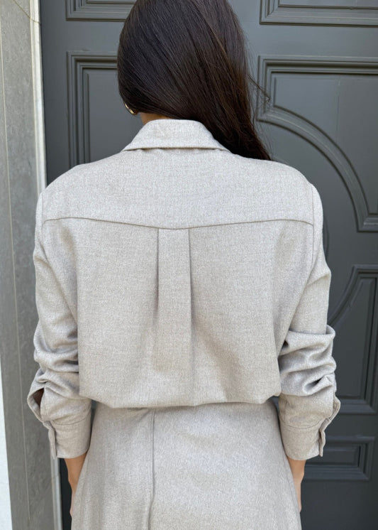 Soft Button Down Long Sleeve Set