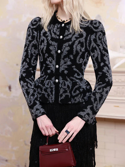 Velvet Long Sleeve Front Button Blouse