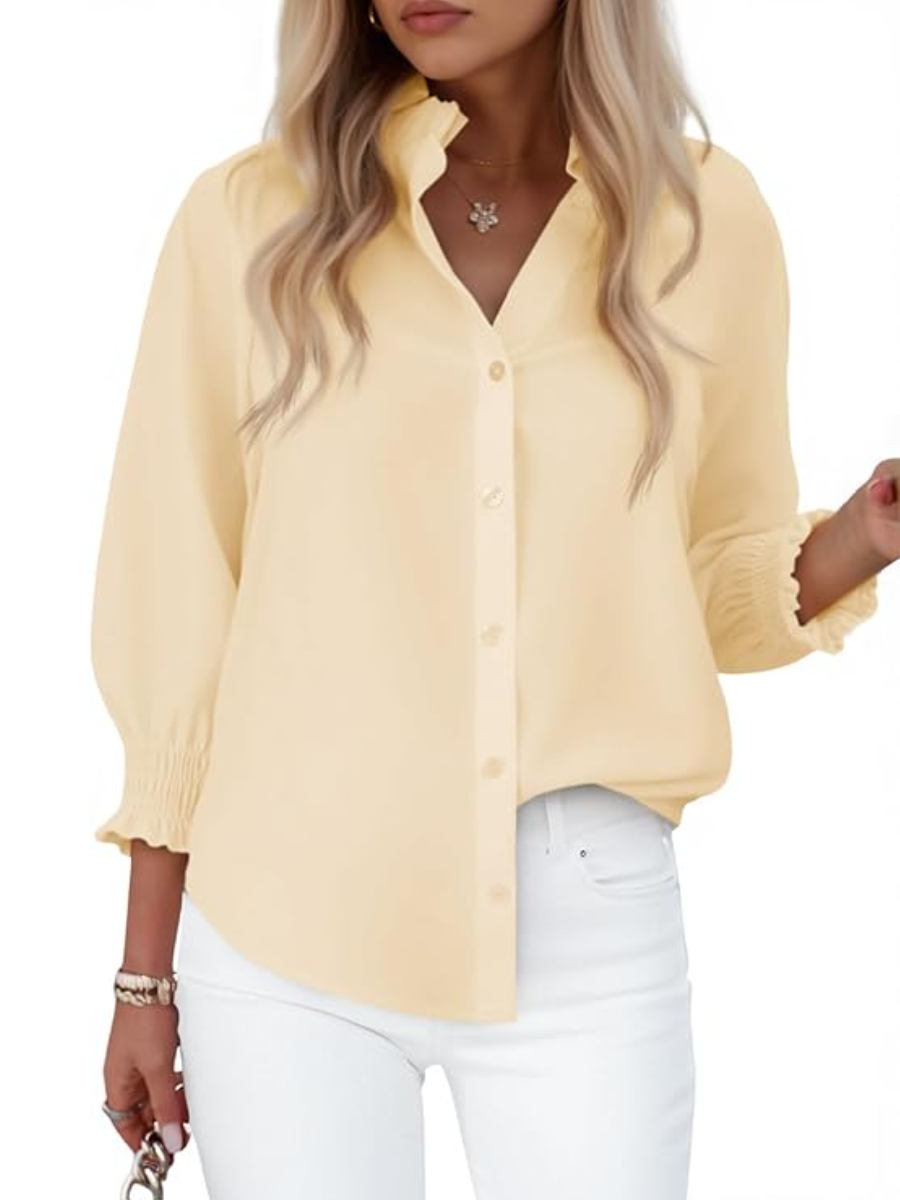 Smocked Sleeve Blouse