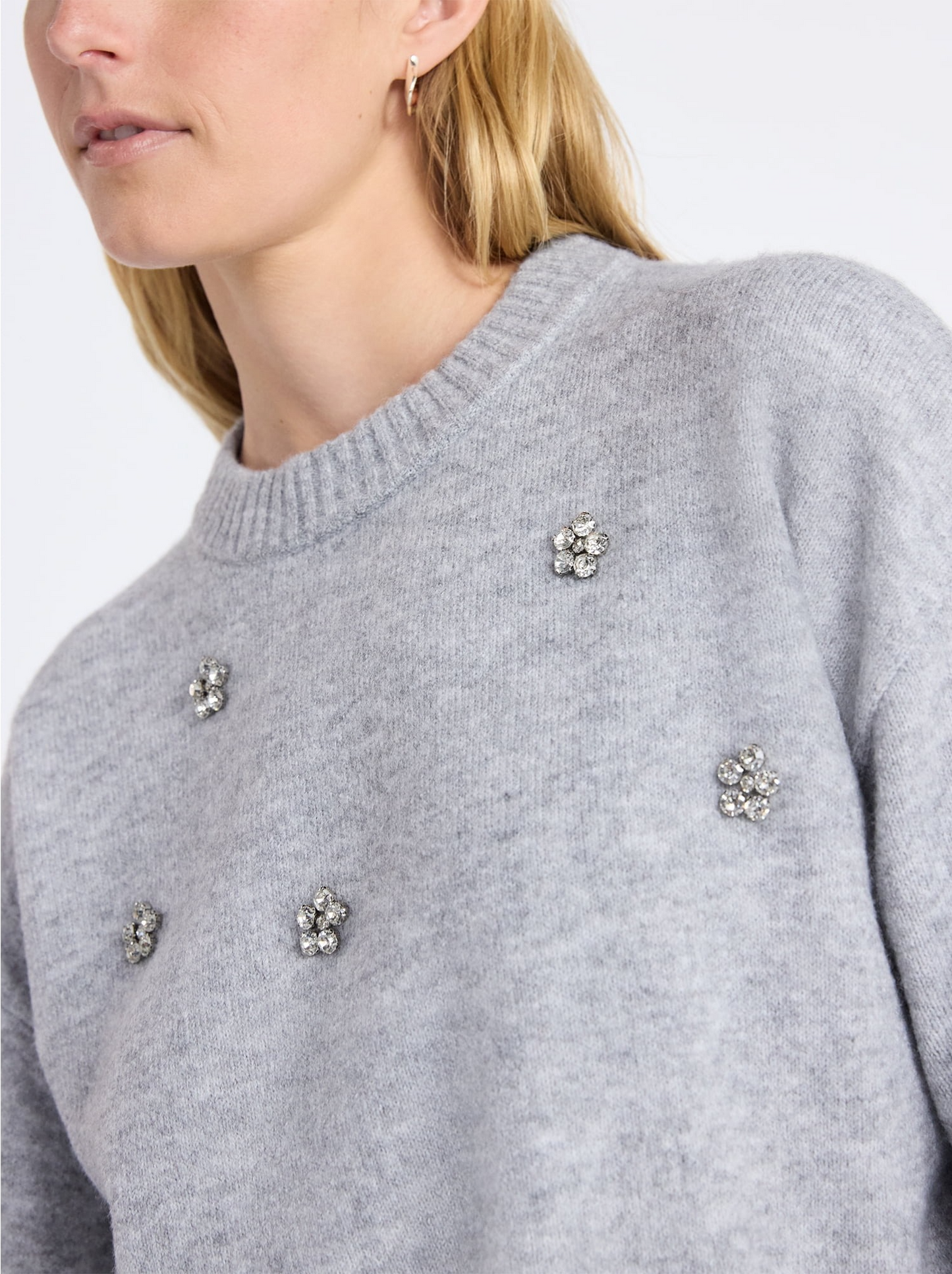 Women's Embellished Mock Neck Sweater with Dress