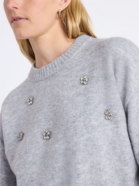 Women's Embellished Mock Neck Sweater with Dress