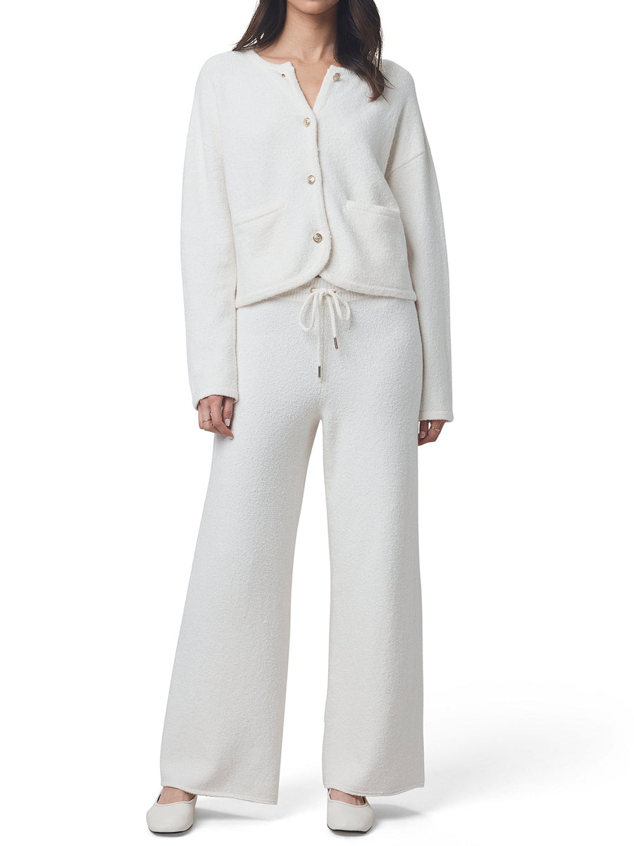 Button Front Long Sleeve Cardigan & Pants