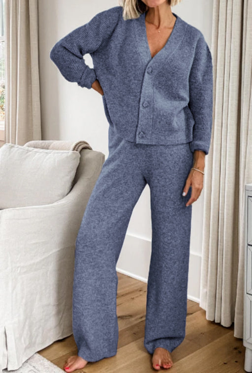 Women's Cardigan And Pants Sweater Set