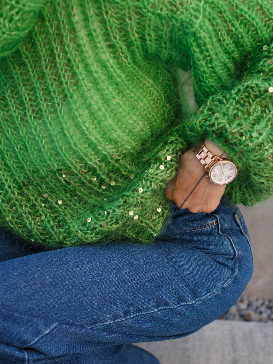 Turtleneck Sequined Sweater