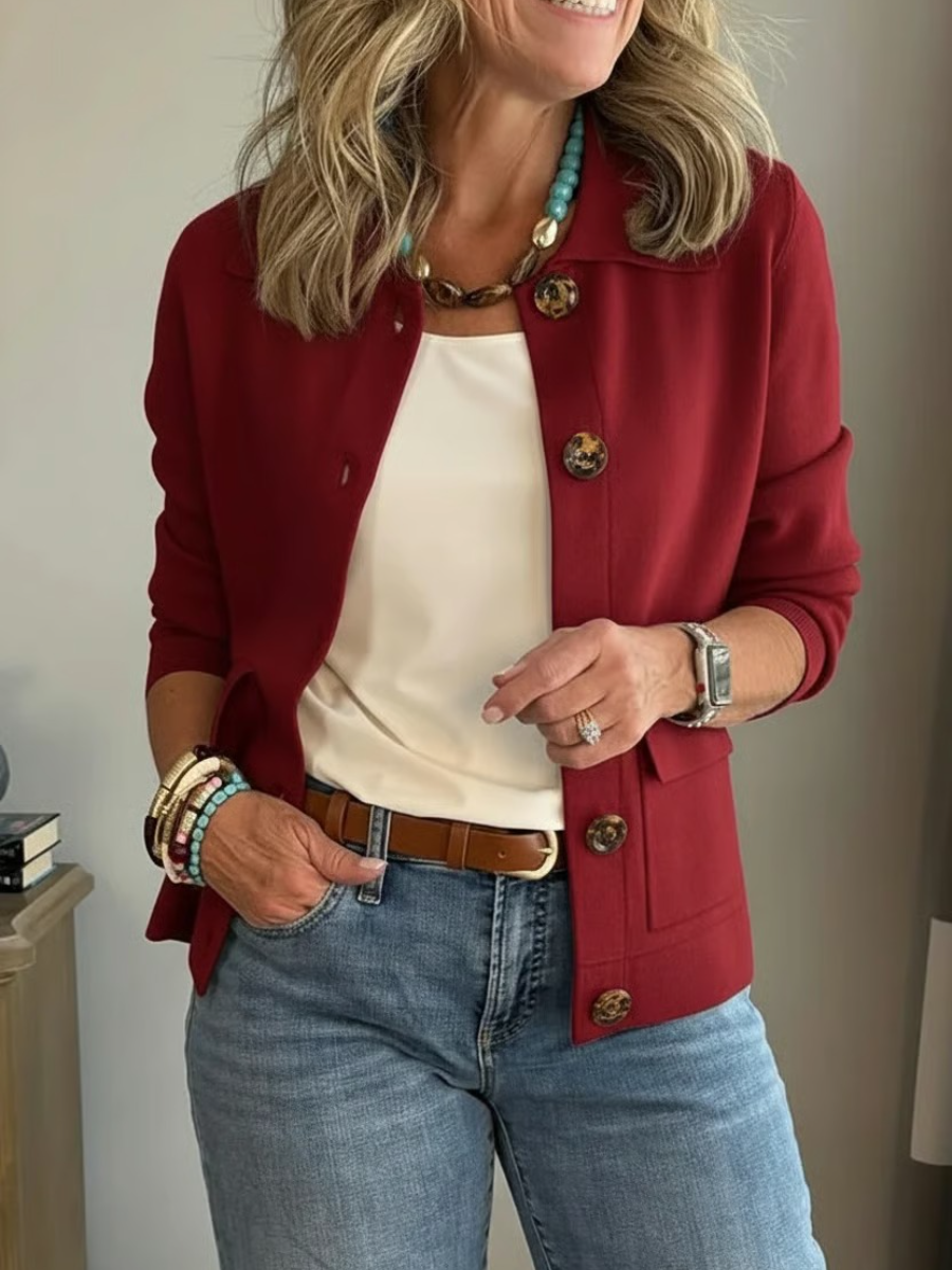 Women's Button-Front Cardigan Jacket
