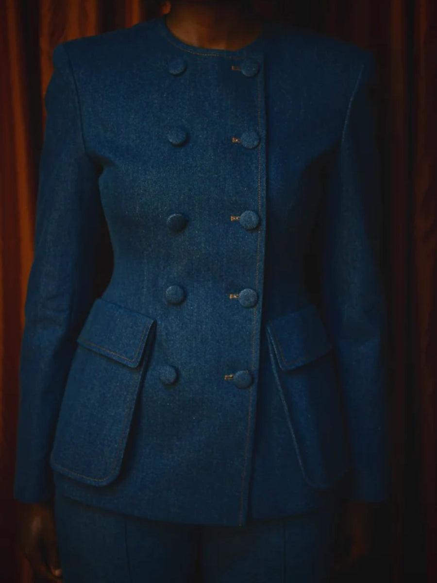 Tailored Confidence Denim Set