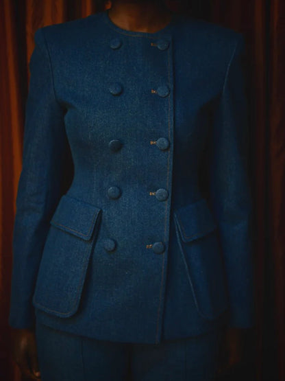 Tailored Confidence Denim Set