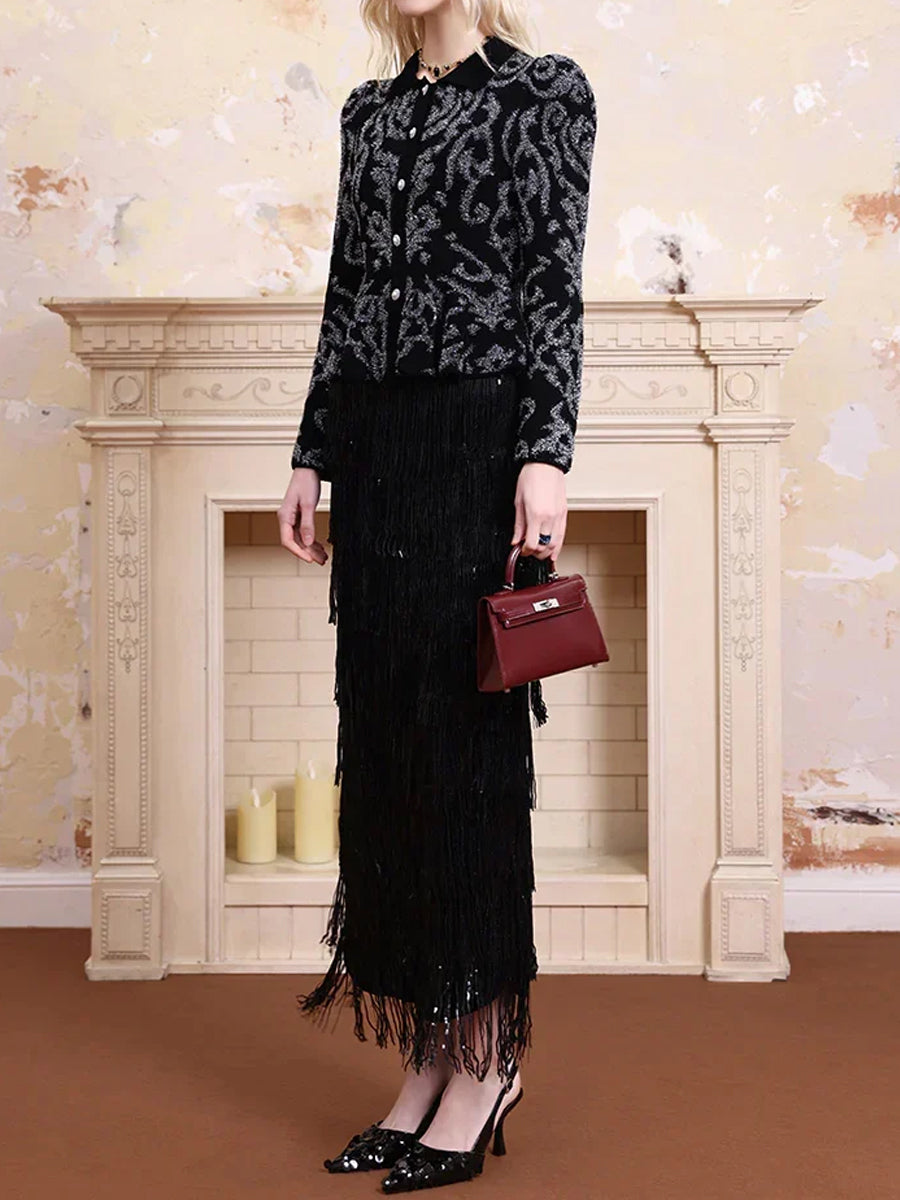 Velvet Long Sleeve Front Button Blouse