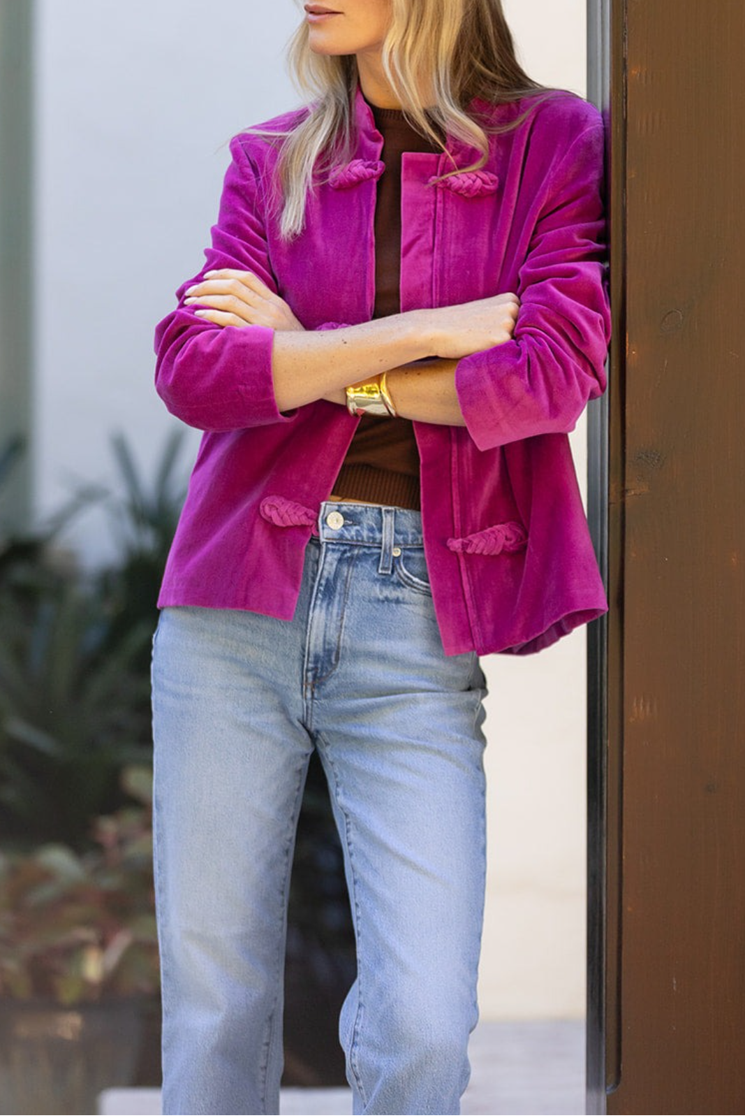 Mandarin Velvet Jacket