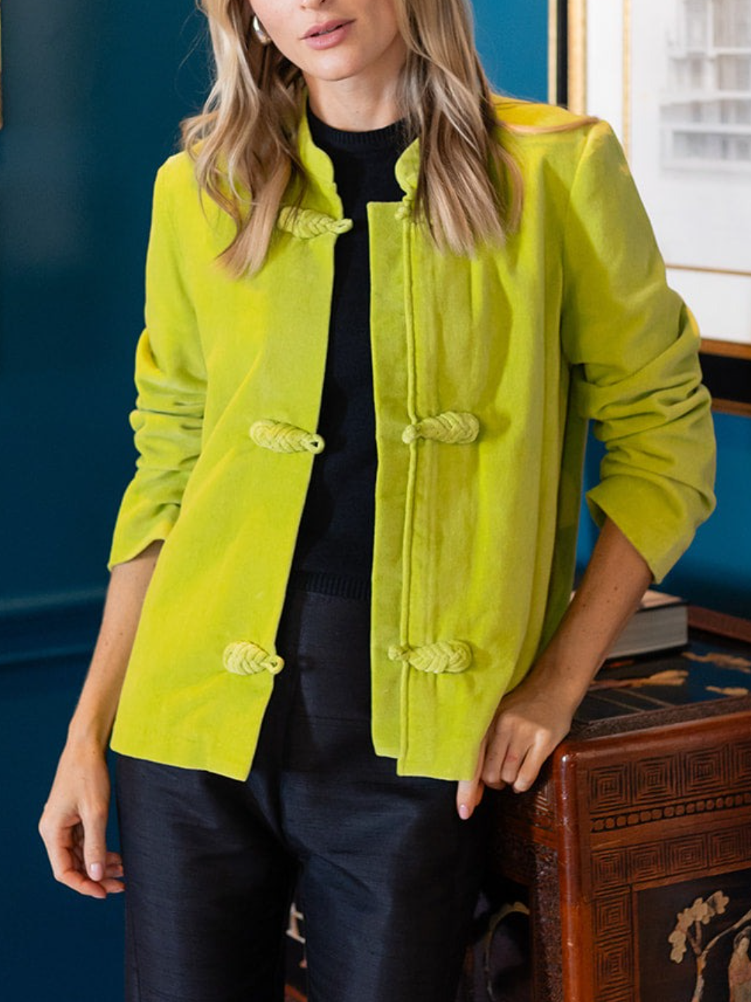 Mandarin Velvet Jacket