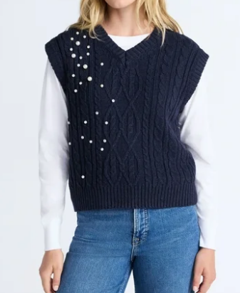 Dazzle Pearl Sweater Vest