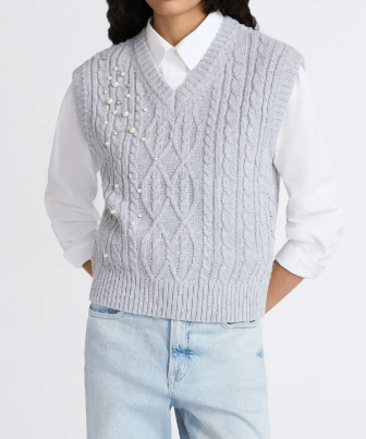 Dazzle Pearl Sweater Vest