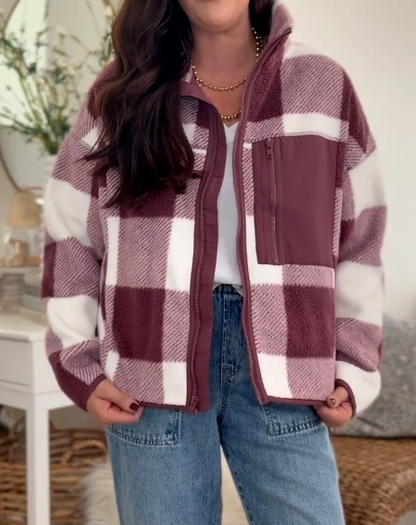 Comfy Casual Plaid Jacket
