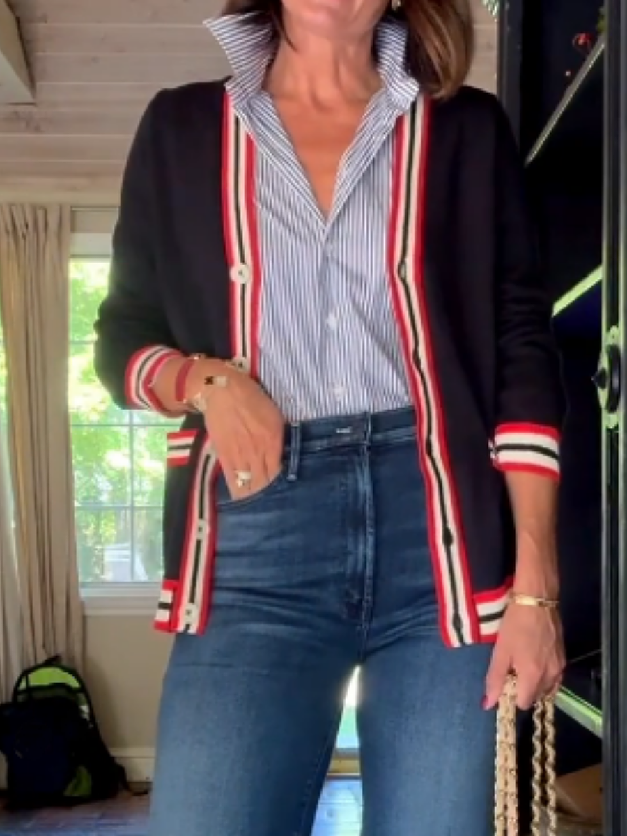 Retro Stripe Cardigan