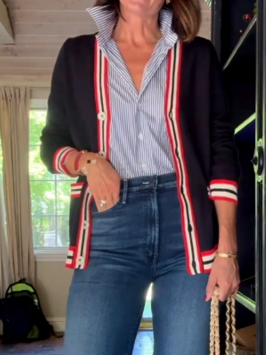 Retro Stripe Cardigan