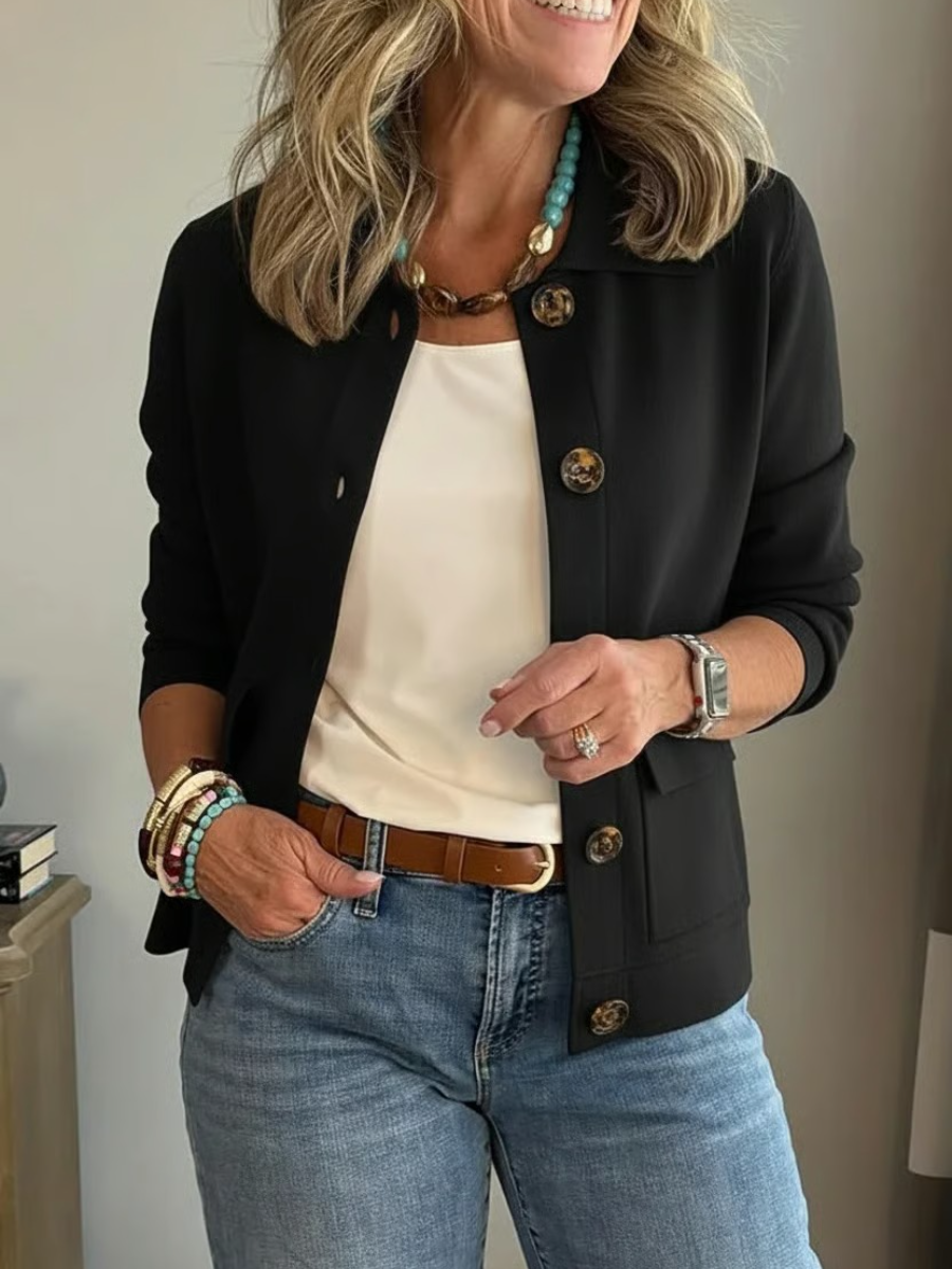 Women's Button-Front Cardigan Jacket