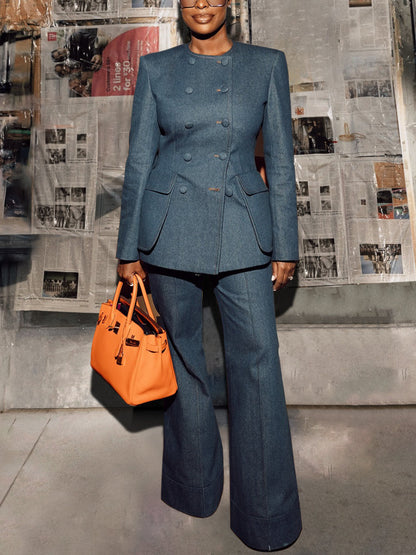 Tailored Confidence Denim Set